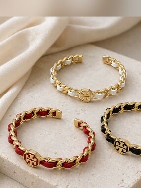 Tory Burch Woven Chain Bracelet | Red